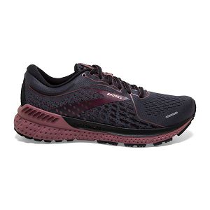 Brooks Adrenaline GTS 21 Womens Road Running Shoes Black/Brown | USA-BRK871304